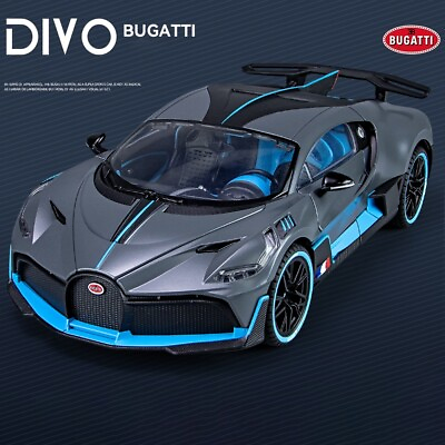 1:18 Bugatti Divo Supercar Alloy Car Model Wheel Sound and Light Kids Toys Gifts