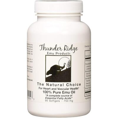 #ad Thunder Ridge Emu Products 100% Pure Emu Oil 750 mg 90 Sgels