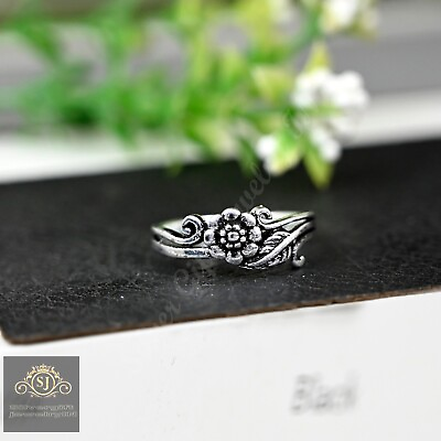 #ad Sunflower Ring With Leaf Flower Ring Leaf Ring Statement Ring Handmade Ring Gift