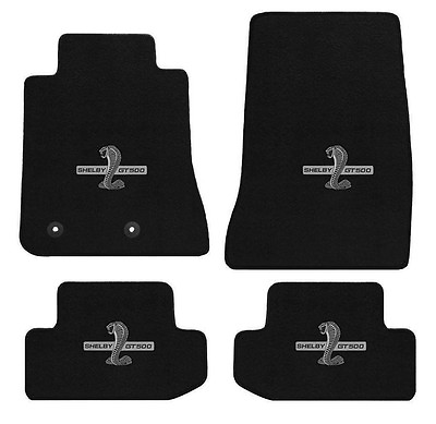 #ad New 2015 2023 Mustang BLACK Floor Mat Set Shelby Snake GT500 Embroidered Logo