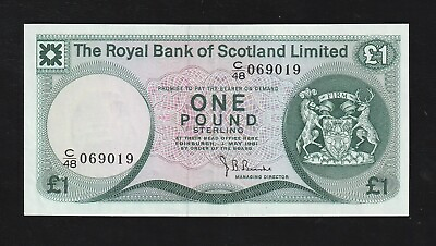#ad SCOTLAND 1 POUNDS 1981 P 336 a XF AU Banknote
