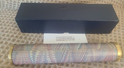 #ad van cort kaleidoscope Marbled Cover With Brass Fittings. Beautiful In Box