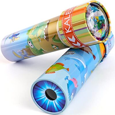 iKeelo Classic Tin Kaleidoscope 2 Pack Educational Toys with Metal Body Cute ...