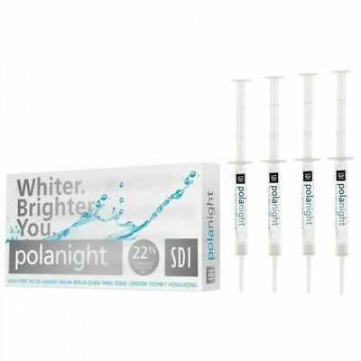#ad SDI Pola Night Kit 22% Dental Tooth Whitening Bleach Kit of 4 X 3gm Syringes.