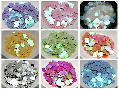 #ad 2000 Flat Round loose sequins Paillettes Top Hole 10mm sewing Wedding