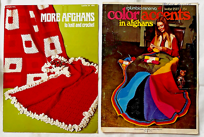 Crochet Knit Patterns Books Color Accents amp; More Afghans Easy Fisherman Floral