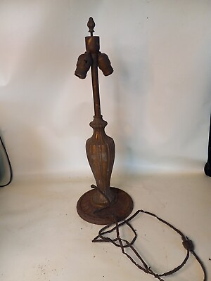 #ad Antique Edward Miller amp; Co 1159 2 bulb table lamp base