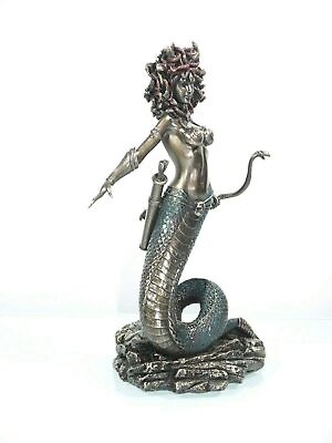 Medusa Ancient Greek Snakeheaded Monster Statue Cold Cast Bronze Resin 8.66#x27;#x27;