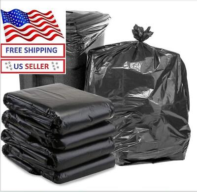 #ad Large 55 60 Gallons Contractor Trash Bags 2MIL 38 * 56inch plastic bag 100 packs