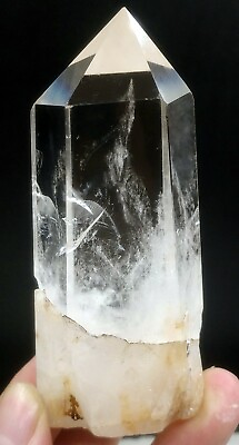 #ad 232g Natural Clear White Lemurian Quartz Crystal Point