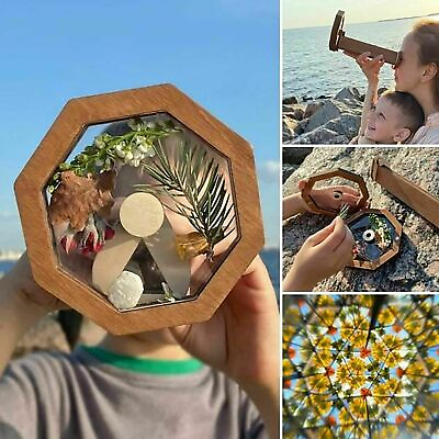 DIY Kaleidoscope Kit Handmade Wooden Kaleidoscope Kids Gift Outdoor Toddler Toy