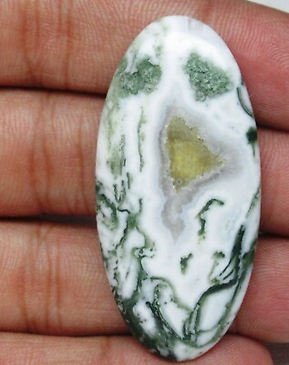 #ad Natural Tree Agate Cabochon Oval Shape 51.05 Cts Loose Gemstone H 6682