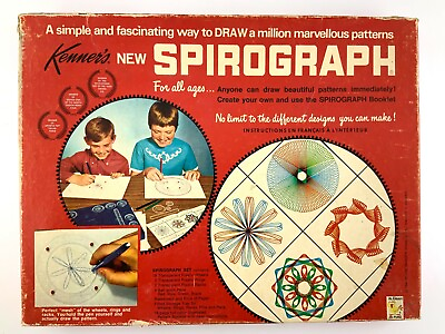 1968 Kenner New Spirograph 401 Original Set in Box Not Complete Canada U576