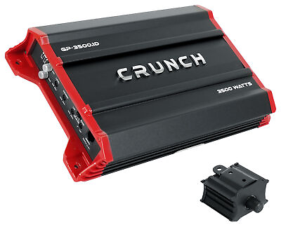 #ad Crunch GP 3500.1D 3500 Watt @ 1 Ohm Mono Car Amplifier Audio Amp Class D