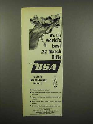 1955 BSA Martini International Mark II Rifle Ad Best