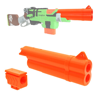 #ad MaLiang 3D Print Shotgun Barrel Muzzle Sight Black for Nerf SlingFire Modify Toy