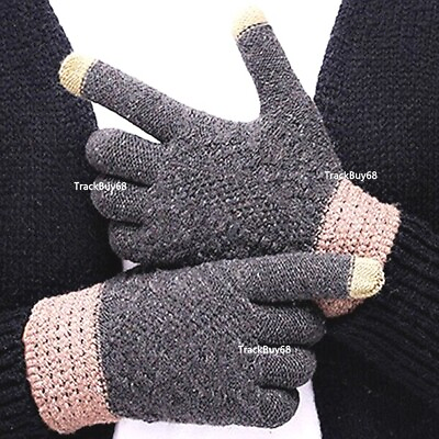 #ad Men Women Winter Snow Gloves Touchscreen Ski Windproof Warm Thick Knit Thermal