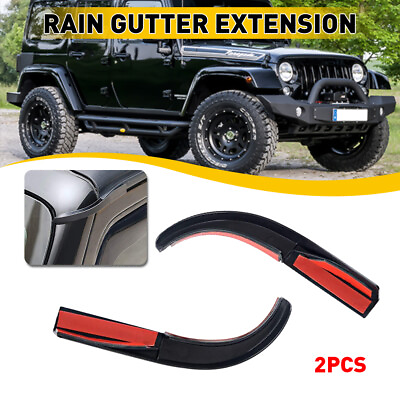 Water Rain Diverters Gutter Extension For Jeep Wrangler JL 2018 2021 Accessories