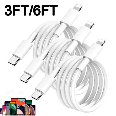 Fast Charger USB C Charging Cable For iPhone 15 14 13 12 11 Pro Max XR SE 8 Plus
