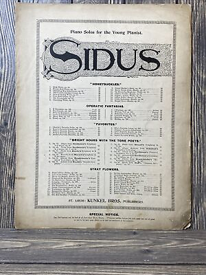 Vintage Faust Carl Sidus 1883 Sheet Music