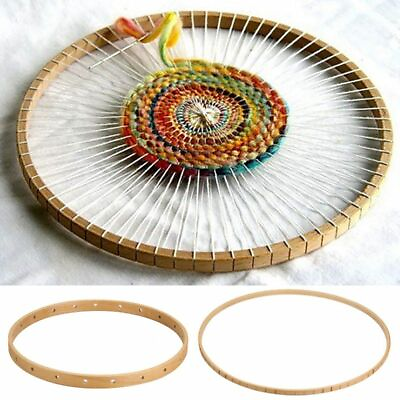 Knitting Loom Round Wooden Weaving For Home Wall Hangings DIY Craft Machine