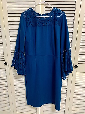 #ad NYC Elegant Blue Dress Women’s Size XL
