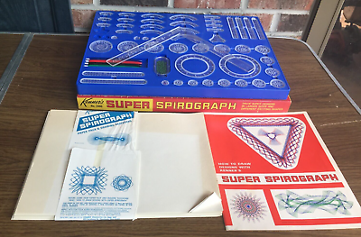 Vintage 1969 Kenner Super Spirograph Plus #2400 Nearly Complete Missing 3 Pieces