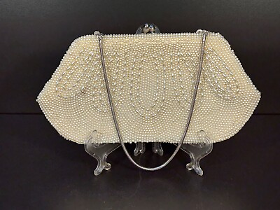 #ad Vintage Beaded Evening Clutch Purse