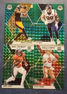 #ad 2020 Mosaic Football GREEN PRIZMS with Rookies and Legends You Pick