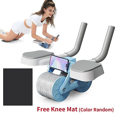 #ad Automatic Rebound Abdominal Wheel Ab Roller Wheel with Elbow Support Exercise