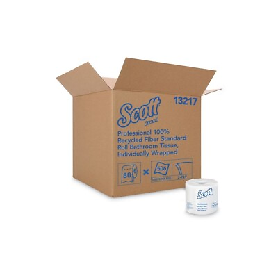 80 Rolls SCOTT Soft Toilet Paper 506 Sheets 2Ply NO CLOG SEPTIC SAFE Bulk Supply