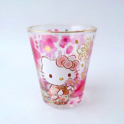 #ad Hello Kitty Shot Glass 2.3” Sakura Kimono Sanrio Japan genuine