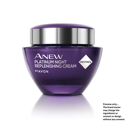 #ad Avon Anew Platinum Night Replenishing Cream 50 ml 1.6 fl oz ** SEALED ** NEW *