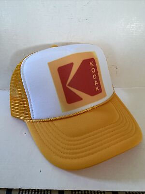 #ad Vintage Kodak Film Hat Cameraman 1980s Trucker Hat Adjustable snapback Gold
