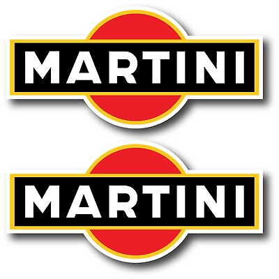 2X MARTINI DECAL STICKER 3M US MADE TRUCK CAR VEHICLE WALL RACING MOTORSPORT