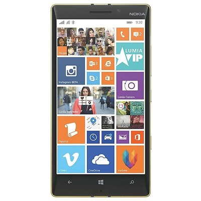 Nokia Lumia 930 Gold Edition Unlocked 4G LTE GSM Windows 10 Touch Smartphone