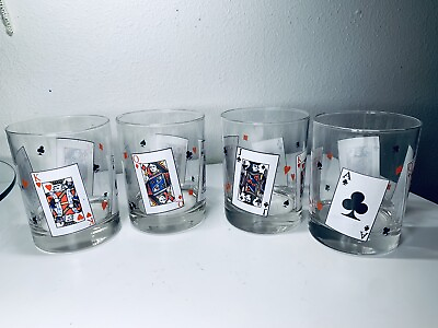 Luminarc Card Party Double Old Fashioned Glasses Set Of 4