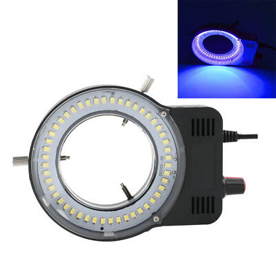 Adjustable USB 48 LED Microscope UV Ring Lamp Purple Light 65mm Inner Diameter