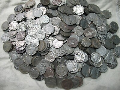 #ad COIN SALE 390 U.S. BUFFALO NICKELS MIXED DATES 1913 1938 MM BELOW AVERAGE LOT