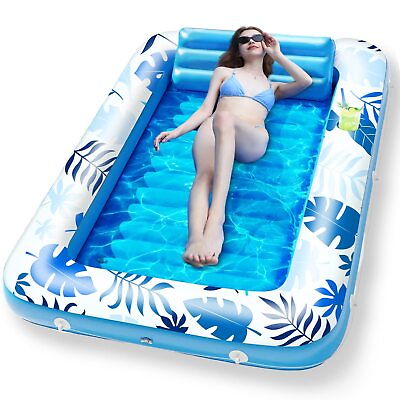 #ad Inflatable Tanning Pool Lounger Float DCTB Large Beach Sun Tanning Floaty Raft