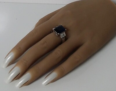 #ad Sapphire CZ Fashion Custom Ring Size 8