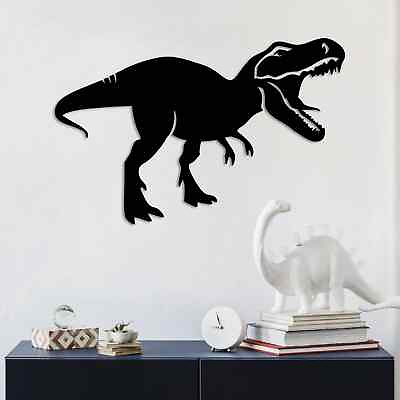 #ad Wall Art Home Decor Metal Acrylic 3D Silhouette Poster USA T Rex Dinosaur