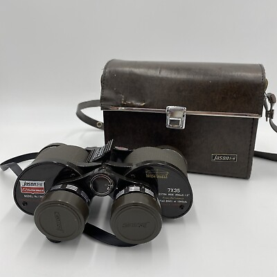 Jason Statesman 7x35 Extra Wide Angle model 138 Porro Prism Binoculars with Case