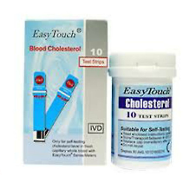 #ad Original New Easy Touch Test Strips For Cholesterol Level Check 10 Test Strips