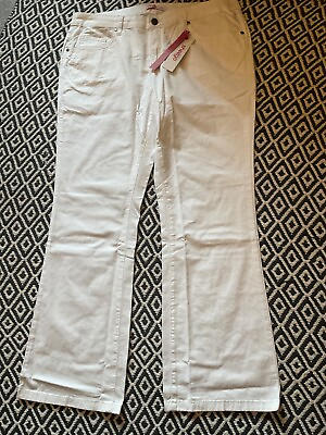 #ad Sheego @ Kaleidoscope Plus Size 26 White Bootcut TROUSERS Jeans Spring Summer