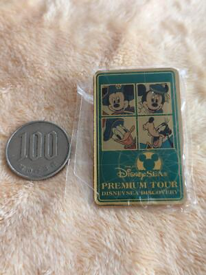 #ad Tokyo Disneysea Premium Tour Participation Commemorative Pin Badge Green HC