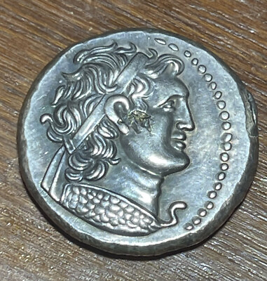 #ad UNRESEARCHED BEAUTIFUL ANCIENT ROMAN GREEK BRONZE UNIQUE KING COIN INTAGLIO