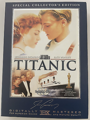 #ad Titanic DVD * Special Collector#x27;s Edition * 3 Disc Set * Blue Cover