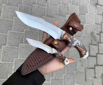 #ad Two in One Handmade Custom Hunting Knife 4116 German Stainless Steel Walnut Wood
