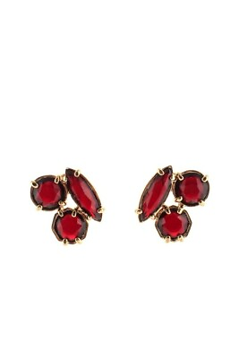 #ad Kate Spade New York 133820 Dark Red Cluster Jewel Stud Earings $68
